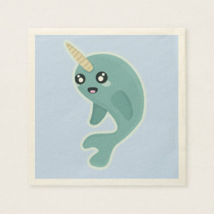 Serviettes Jetables Kawaii Narwhal