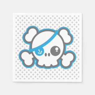 Serviettes Jetables Kawaii Pirate Skull Napkins