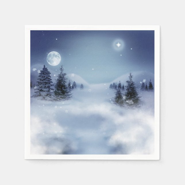 Serviettes Jetables La nuit d'hiver (Devant)