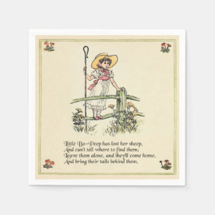 Serviettes Jetables La petite Bo-Peep : Classique Kate Greenaway Nurse