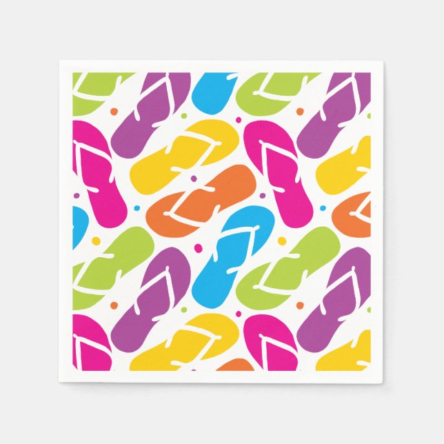 Serviettes Jetables La vie est meilleure dans les tongs Motif (Devant)