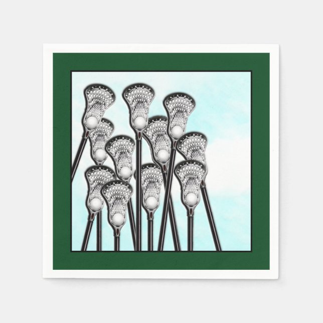 Serviettes Jetables Lacrosse (Devant)