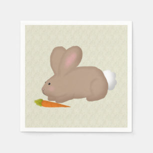 Serviettes Jetables Lapin Avec Papier Carotté Napkin
