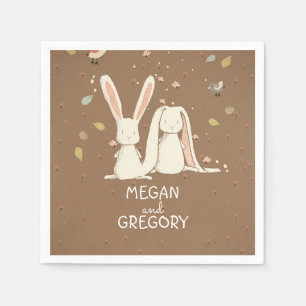 Serviettes Jetables lapin lapin mignon