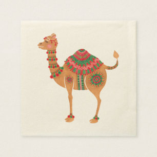 Serviettes Jetables Le chameau ethnique