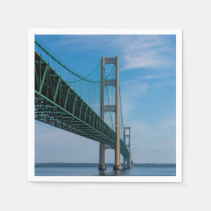 Serviettes Jetables Le long du pont Mackinac