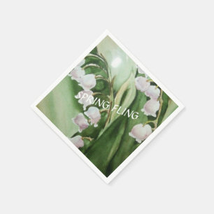 SERVIETTES JETABLES LE MUGUET ROMANTIQUE