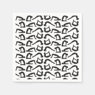 Serviettes Jetables Le yoga place des silhouettes