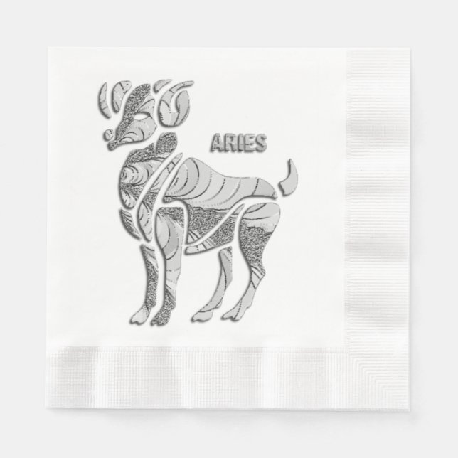 Serviettes Jetables Le Zodiac du bélier (Devant)