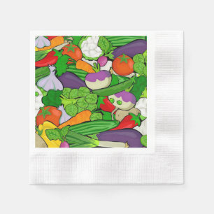 Serviettes Jetables Légumes mélangés
