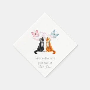Serviettes Jetables Les chats font la révélation de l'Baby shower de