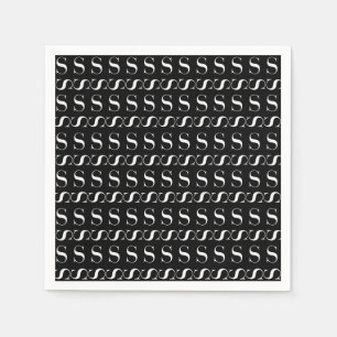 SERVIETTES JETABLES LETTRE INITIALE MONÂTRE S