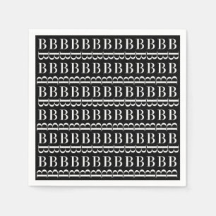 SERVIETTES JETABLES LETTRE INITIALE MONOGRAPHIQUE B