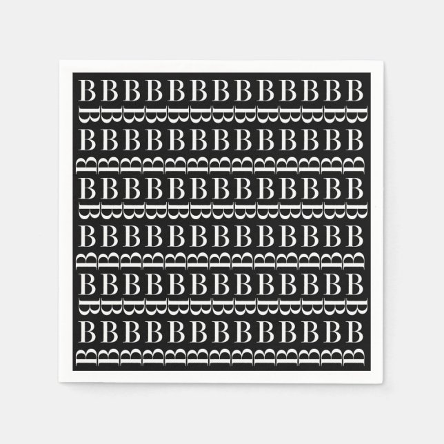 SERVIETTES JETABLES LETTRE INITIALE MONOGRAPHIQUE B (Devant)