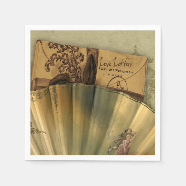 Serviettes Jetables Lettres d'amour (Devant)