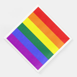 Serviettes Jetables LGBT Rainbow Pride Drapeau Standard Dîner Napkin