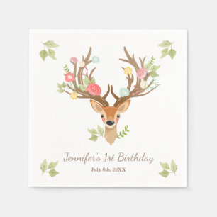 Serviettes Jetables Little Deer Paper Napkin wothland Birthday Forest