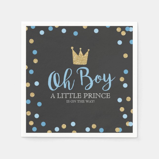 Serviettes Jetables Little Prince Baby shower Baby shower Party Napkin (Devant)