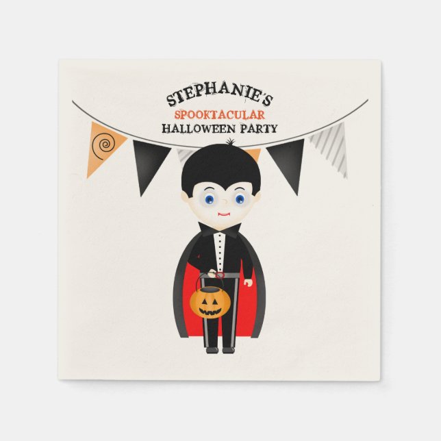 Serviettes Jetables Little Vampire Halloween (Devant)