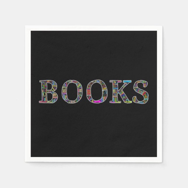Serviettes Jetables Livres : un design pour les amateurs de livres (Devant)