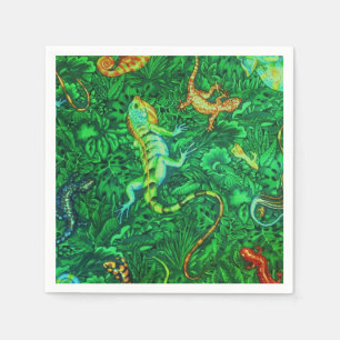 Serviettes Jetables Lizards Batik