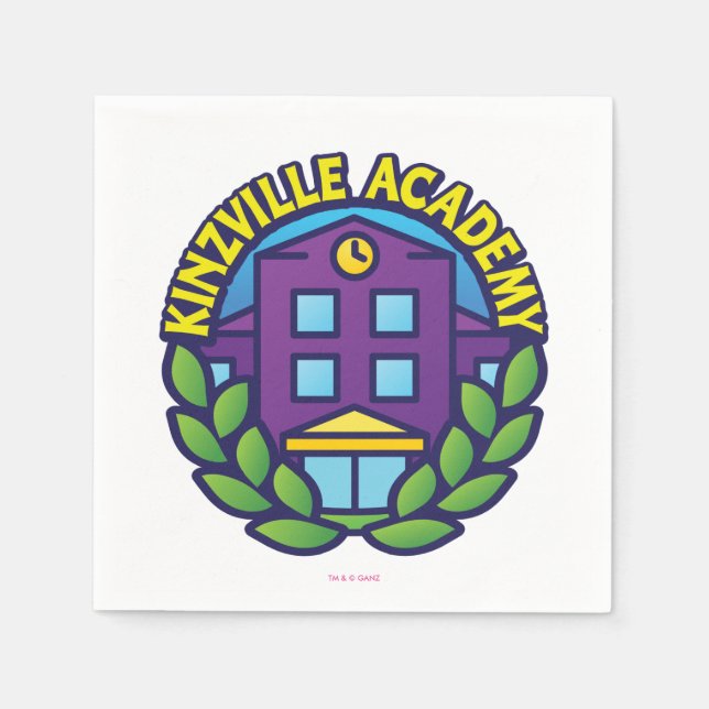 Serviettes Jetables Logo de l'Académie de Kinzville (Devant)