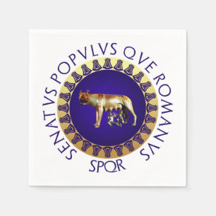 Serviettes Jetables Loup de Capitoline