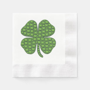 Serviettes Jetables Lucky Irish Clover