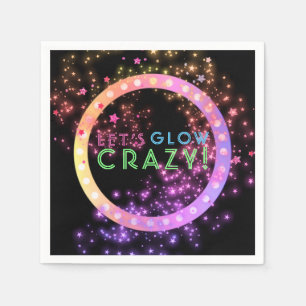 Serviettes Jetables Lueur au néon dans les étoiles foncées