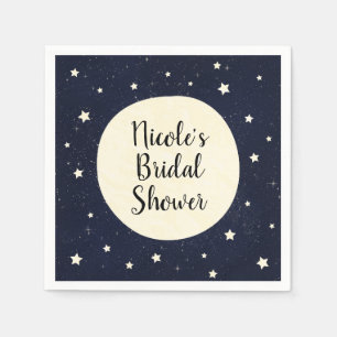 Serviettes Jetables Lune et Étoiles Fantaisistes Shower Céleste pour B