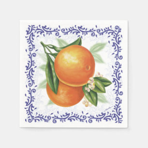 Serviettes Jetables Luscieux Oranges Toile Cocktail Napkins