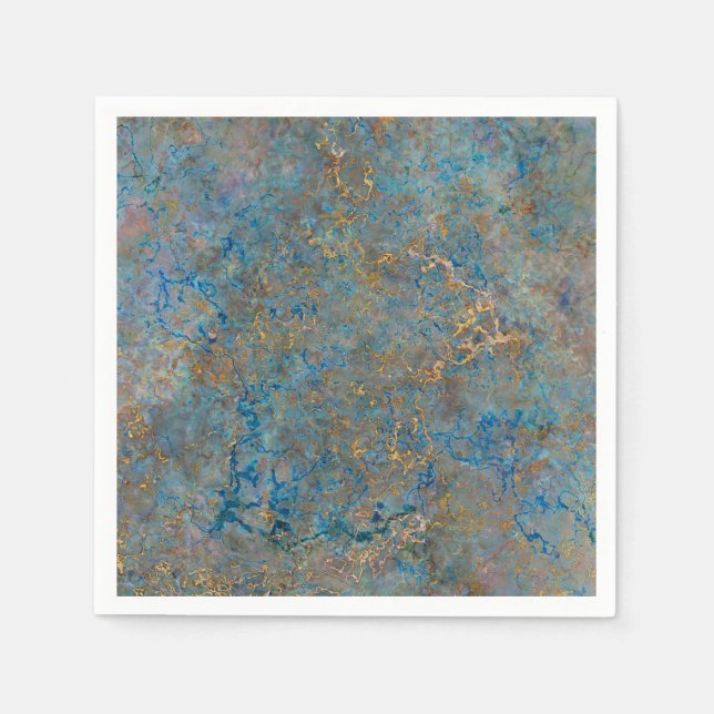 Serviettes Jetables Luxe lapis Lazuli Marble (Devant)