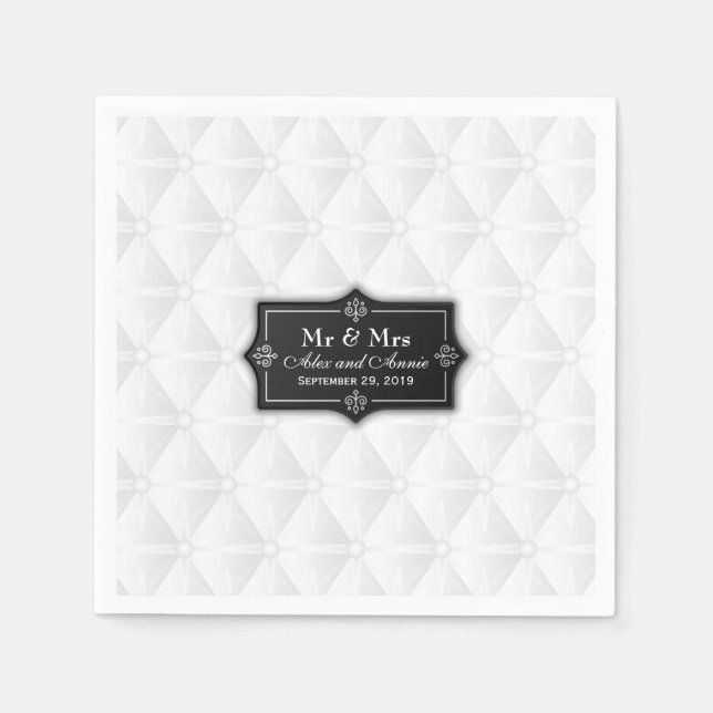 Serviettes Jetables Luxueux Mariage personnalisé | Napkin (Devant)