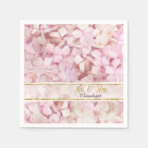 Serviettes Jetables M. & Mme Gold Faux Parties scintillant Pink Hydran