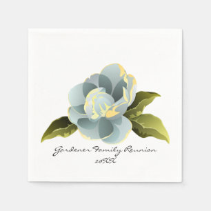 Serviettes Jetables Magnolia Blossom avec Feuilles