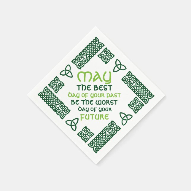 Serviettes Jetables Mai le meilleur jour Irlandais Bénédiction 1 vert (Coin)
