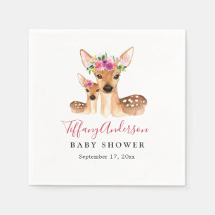 Serviettes Jetables Maman et bébé cerf mignon nappe pour baby shower f