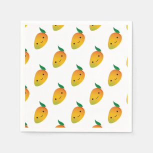 Serviettes Jetables Mangue de sourire mignonne de Kawaii