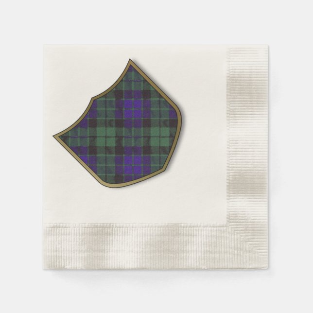 Serviettes Jetables Maquay clan Plaid Scottish tartan (Devant)