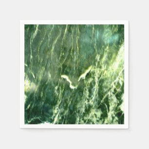 Serviettes Jetables Marbre Alpi Vert