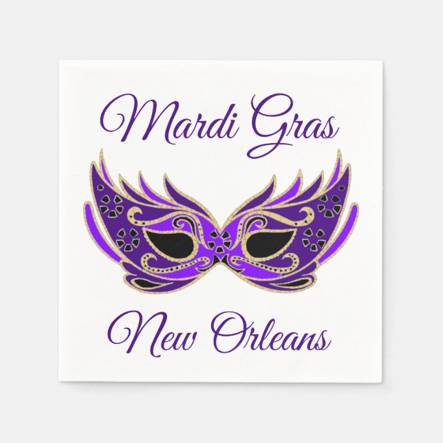 Serviettes Jetables Mardi Gras New Orleans (Devant)