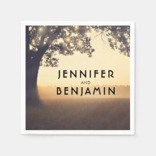 Serviettes Jetables Mariage d'arborescence