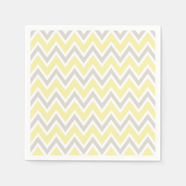 Serviettes Jetables Mariage de douche Jaune gris (Devant)