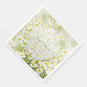 Serviettes Jetables Mariage de fleurs Chamomile