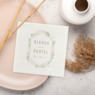 Serviettes Jetables Mariage des Pastels du bord de mer