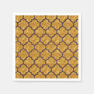 Serviettes Jetables Mariage Indien Royal Élégant Or Pourpre