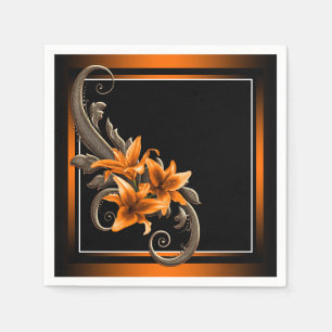 Serviettes Jetables Mariage Tiger Lily