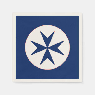 Serviettes Jetables Marine Toscane Medici-blue corsair