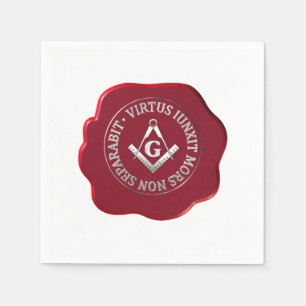 Serviettes Jetables Masonic sceau de cire