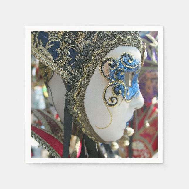 Serviettes Jetables masque de Carnaval de Venise (Devant)